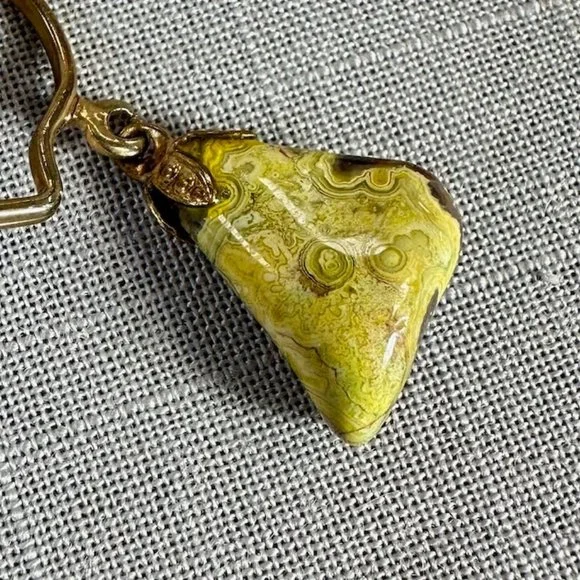 Vintage Bumblebee Jasper Clip On Earrings - Picture 8 of 13